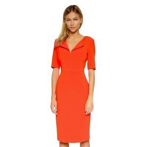 NWT Black Halo Pescara Sheath Dress Burnt Rose Red As Seen On TV Size 10